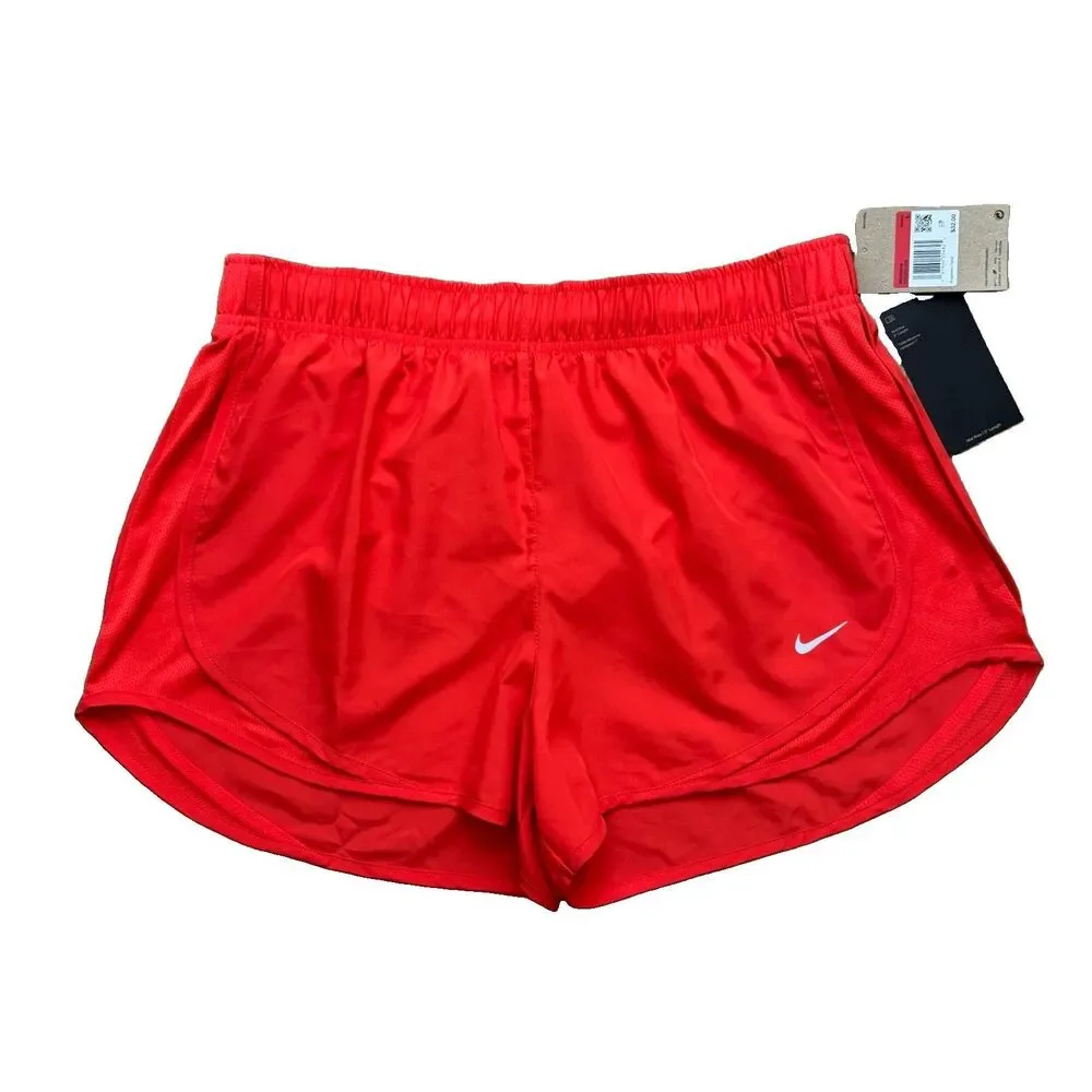 Nike Tempo Womens Size L Dri-FIT Running Shorts Coral Orange Mid Rise 3 Inch NWT